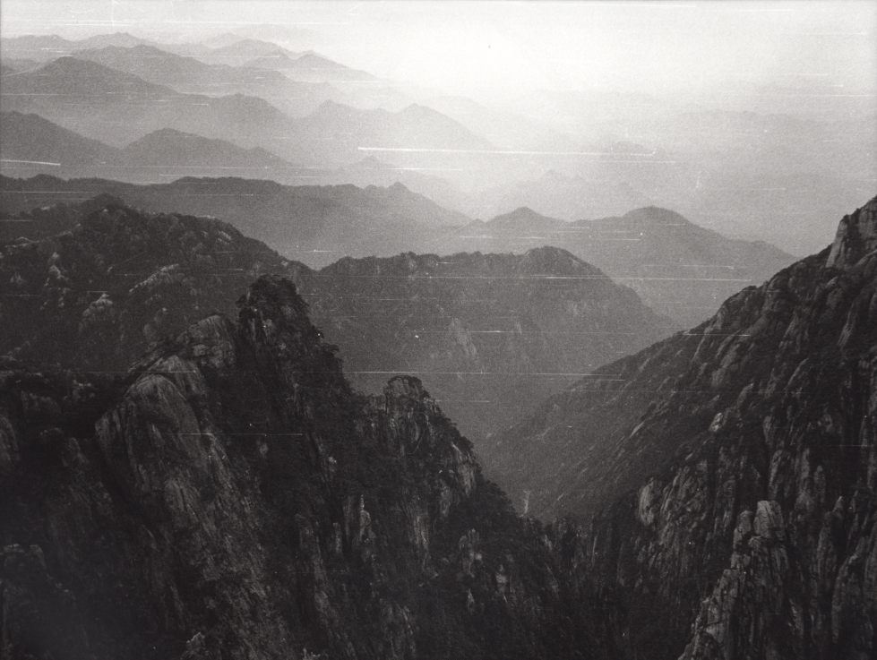 Yellow Mountains China black and white analogue film photograph artwork